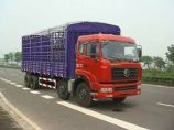 東風(fēng)9.6米前四后八天然氣倉柵車,東風(fēng)天然氣國四LNG倉欄車