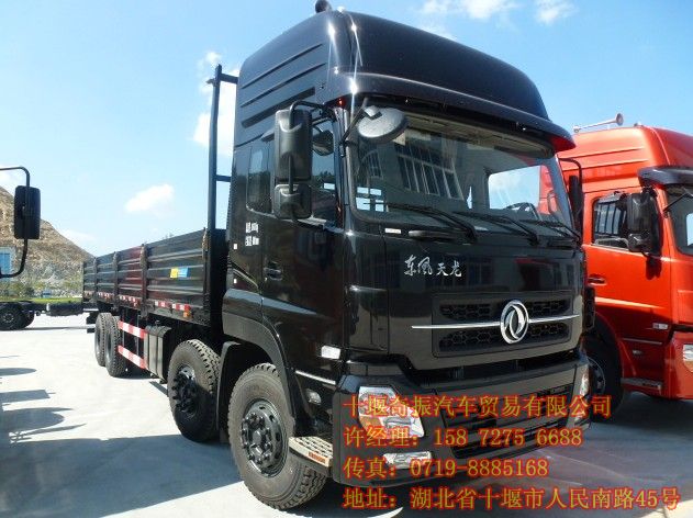 國四東風天龍385價格,東風天龍前四后八雷諾385平板貨車報價DFL1311A9DFL1311A9