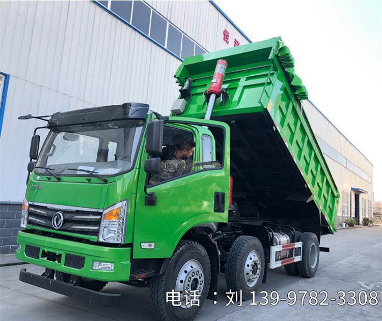 輕皮前四后四三軸自卸車5米2 車廂尺寸5米2的小三軸自卸車
