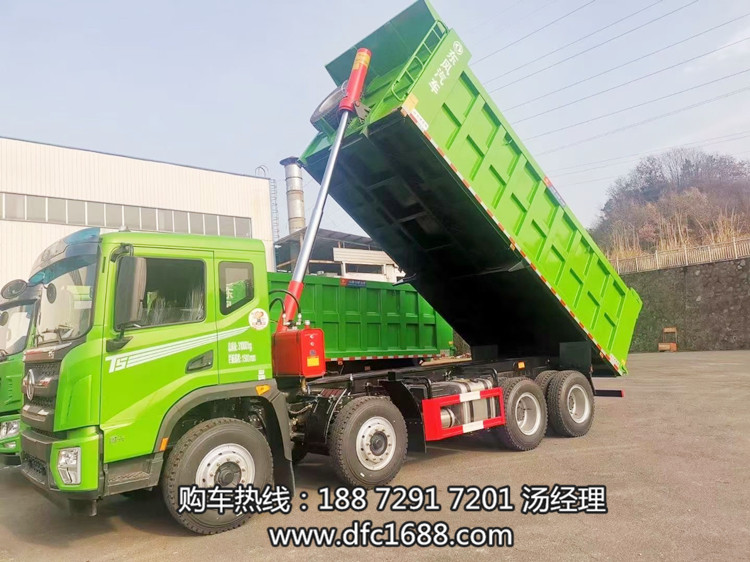 東風(fēng)輕皮8x4前四后八前頂300馬力國(guó)六工程自卸車
