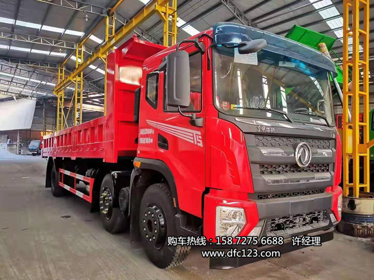 輕量化小三軸國六自卸車,東風輕皮前四后四220馬力翻斗車