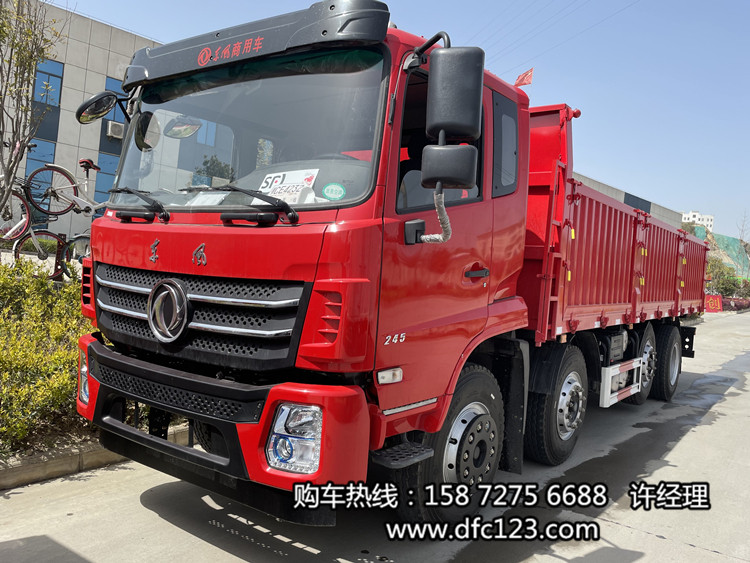 【前四后六貨車圖片】東風(fēng)原廠前四后六側(cè)翻自卸參數(shù)及圖片,上戶噸位