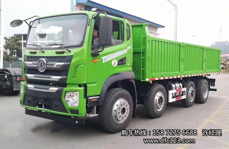國六新款東風(fēng)華神8x2前四后六輕量化翻斗自卸車報價