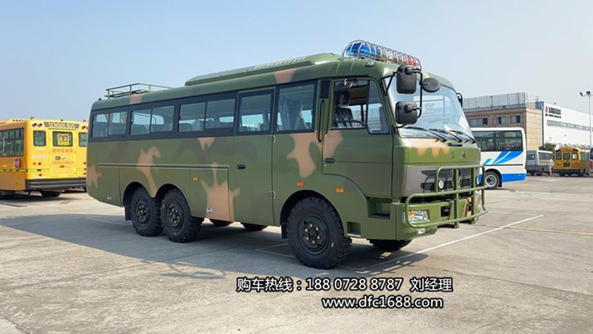 國六六驅(qū)越野31座消防救援運兵客車---東風6驅(qū)170馬力越野客車