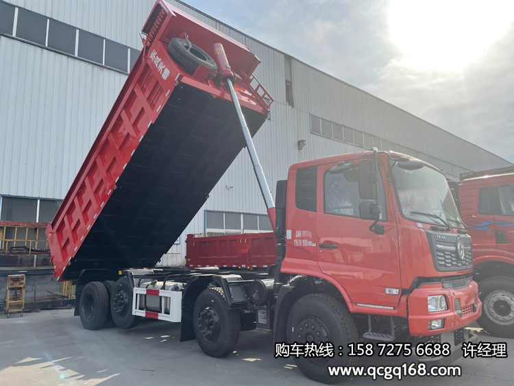 國六東風(fēng)天錦6米前四后六自卸車-8X2提升橋翻斗自卸車